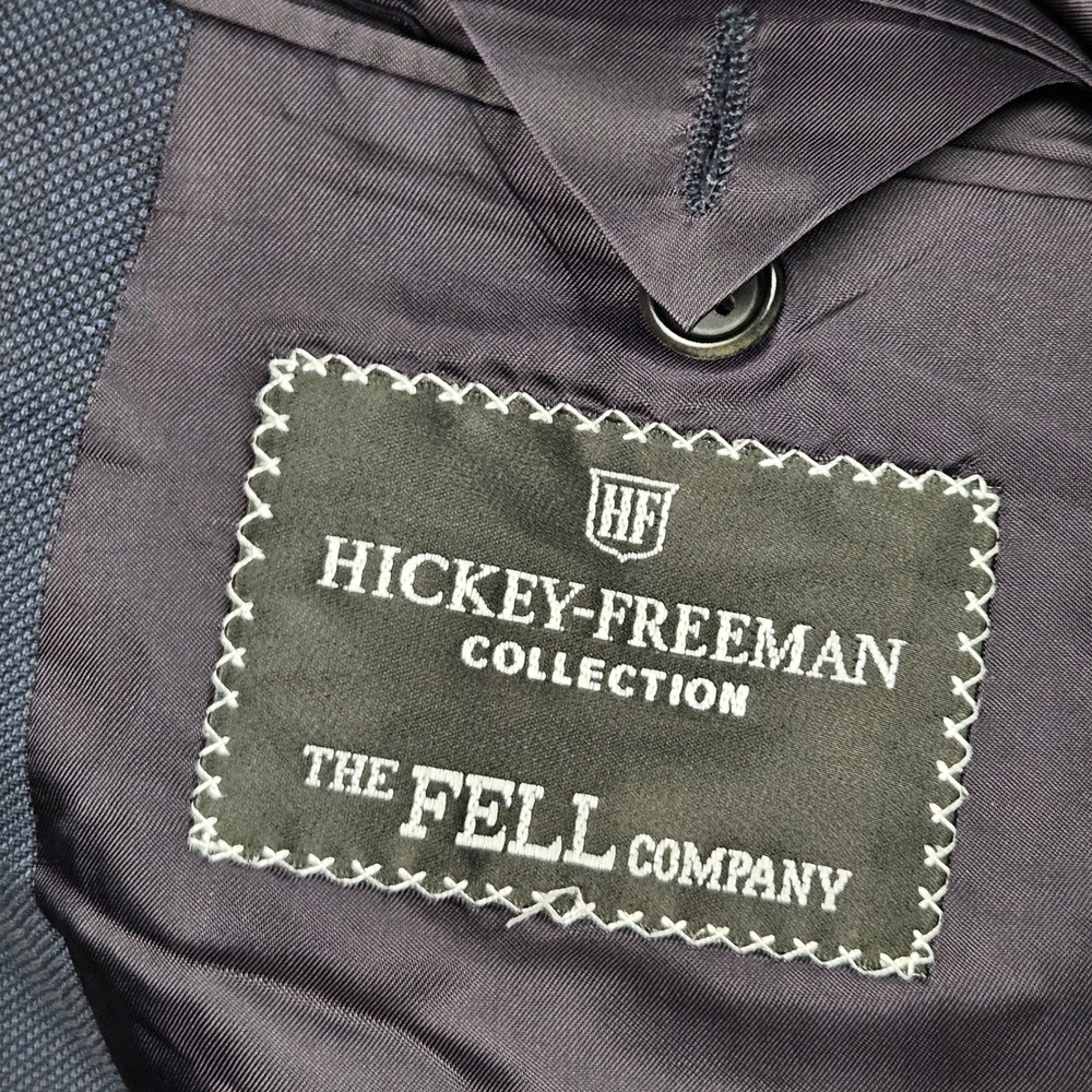 Hickey Freeman Blazer Mens 46L Navy Blue Loro Piana 100% Wool Jacket Formal Wear - Picture 4 of 10